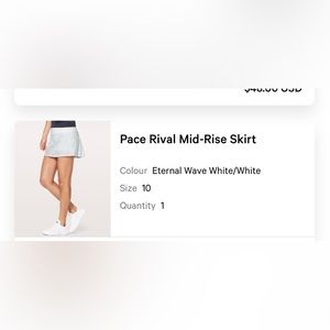 Lululemon Pace Rival Mid Rise Skirt. Size 10